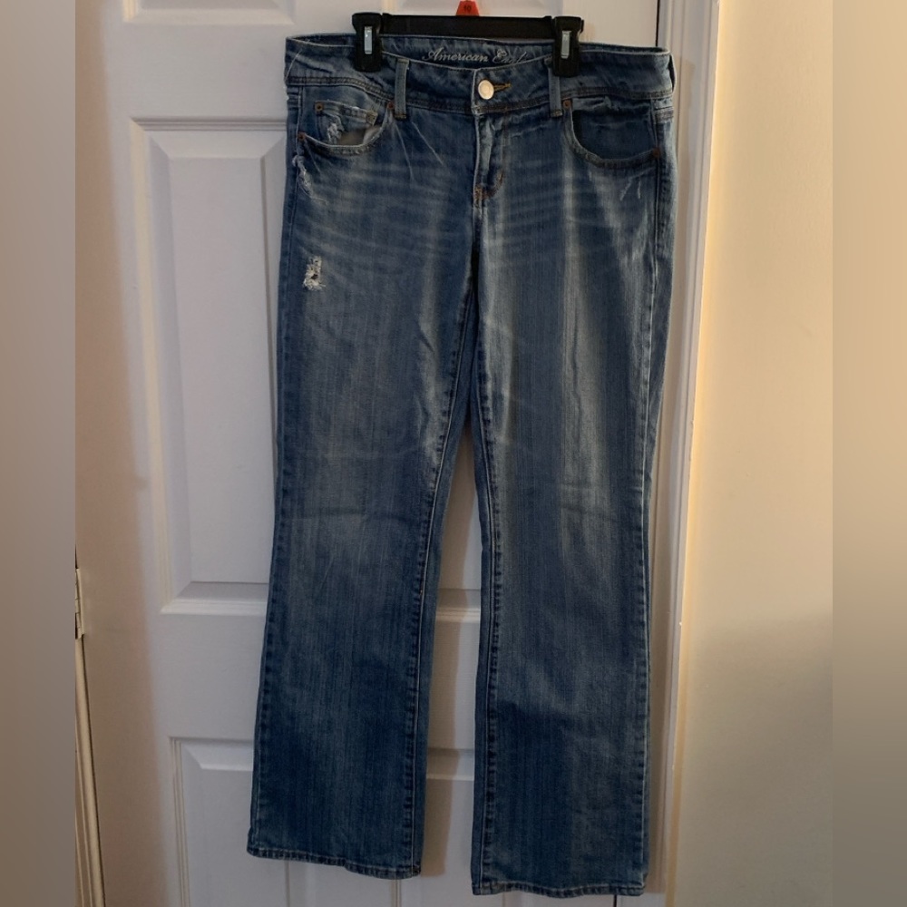 American Eagle Stretch Denim Jeans Women’s Size 10 Regular Slim Boot Cut NWOT